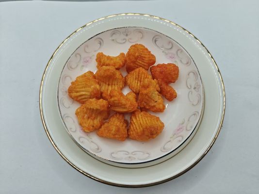 새우 모양의 팽팽한 간식