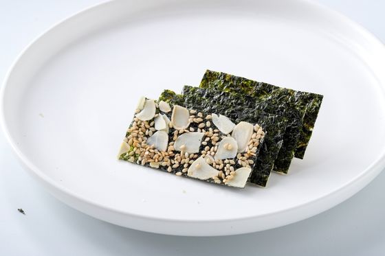 포장 해조류 칩스 4 맛 조합 맛있는 간식 채식주의 글루텐 없는 바다 영양소