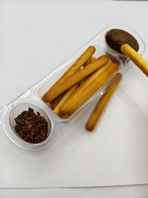 22% 코코아 고형분과 히말라야 핑크 소금을 사용한 고급 초콜릿 딥 크리스프, 껍질-밀봉 이중 파우치