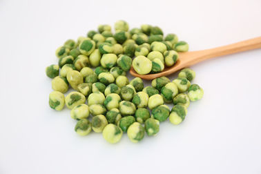 HACCP Fried Yellow Wasabi Coated Green Peas Packing OEM