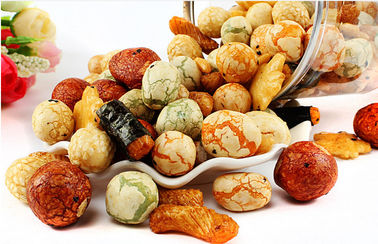 내뿜는 Wasabi 밥 크래커 혼합, 파삭파삭한 맛 견과를 가진 맛있는 밥 크래커 